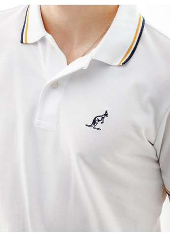 Біла чоловіча футболка 2-stripe pique' polo s-fit білий Australian