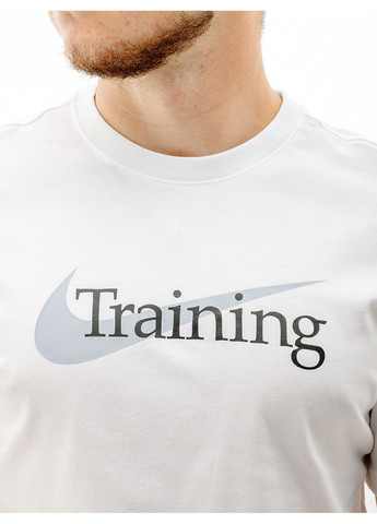 Белая мужская футболка m nk dfc tee sw training белый Nike