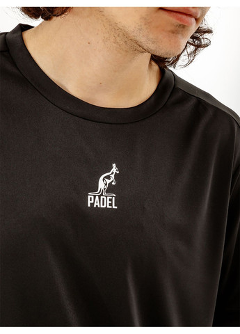 Черная мужская футболка padel basic ace t-shirt черный Australian