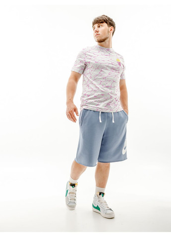 Комбинированная мужская футболка m nsw tee beach party aop комбинированный Nike