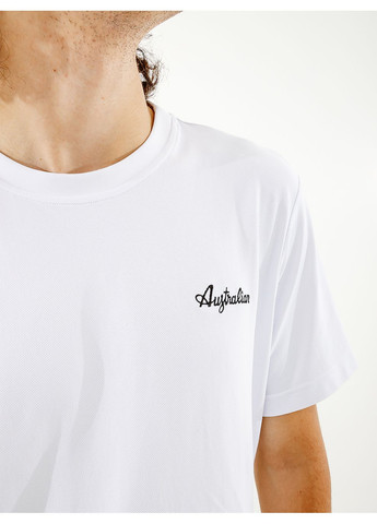 Біла чоловіча футболка easy tech pique' t-shirt r-fit білий Australian