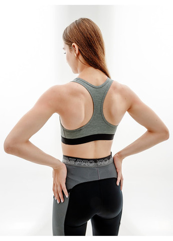 Женский Топ W NK DF SWSH BAND NONPDED BRA Серый Nike (268832425)
