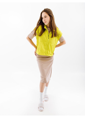 Бежевое спортивное женское платье w nsw essntl midi dress бежевый Nike однотонное