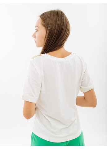 Белая летняя женская футболка gold tape jersey v tee белый Australian