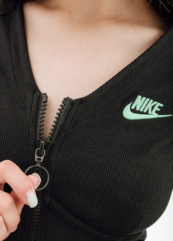 Жіноча Кофта W NSW LS TOP RIB SW Чорний Nike (268833674)