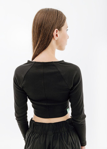 Жіноча Кофта W NSW LS TOP RIB SW Чорний Nike (268833674)