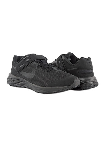 Чорні Осінні дитячі кросівки revolution 6 flyease nn (gs) чорний Nike