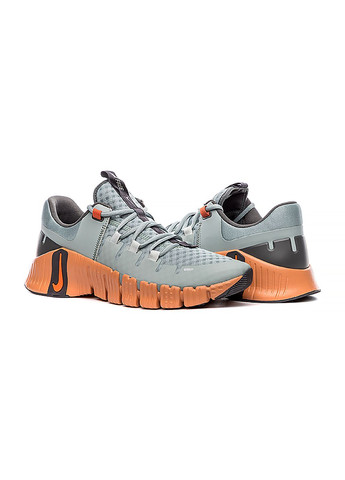 Серые демисезонные мужские кроссовки free metcon 5 серый Nike