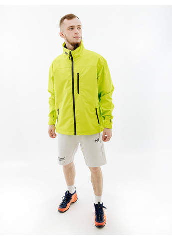 Салатовая демисезонная мужская куртка crew jacket салатовый Helly Hansen