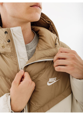 Комбинированная зимняя мужская куртка разноцветный Nike
