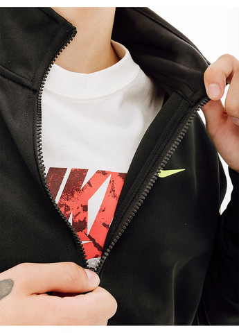 Черная демисезонная мужская куртка m nsw repeat sw pk tracktop черный Nike