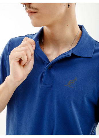 Синяя мужская футболка logos polo pique' el r-fit синий Australian