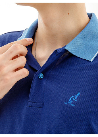 Синяя мужская футболка lines polo pique' el r-fit синий Australian