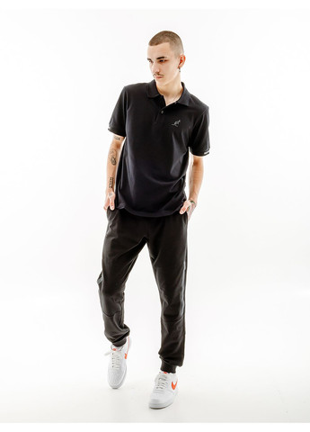 Чорна чоловіча футболка logos polo pique' el r-fit чорний Australian