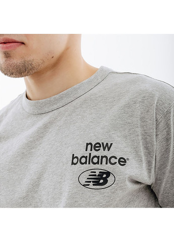 Сіра чоловіча футболка essentials reimagined сірий New Balance