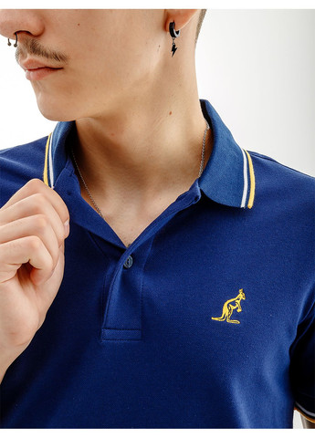 Синяя мужская футболка 2-stripe pique' polo s-fit синий Australian