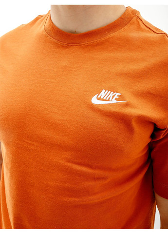 Оранжевая мужская футболка m nsw club tee оранжевый Nike