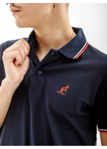 Синяя мужская футболка 2-stripe pique' polo s-fit синий Australian