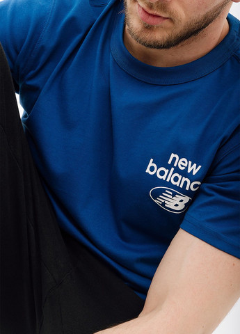 Синяя мужская футболка essentials reimagined синий New Balance