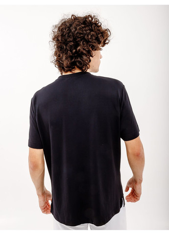 Чорна чоловіча футболка easy tech pique' t-shirt r-fit чорний Australian