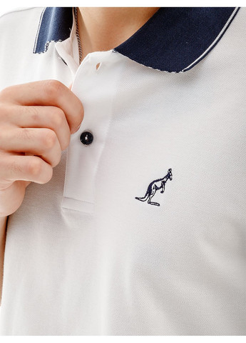 Белая мужская футболка lines polo pique' el r-fit белый Australian