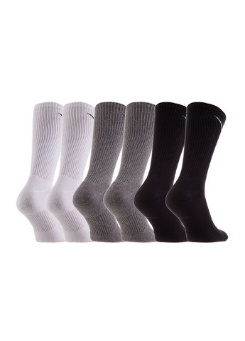 Комбіновані чоловічі шкарпетки u nk ed pls csh crw 6pr - 132 комбінований Nike однотонні (268831918)