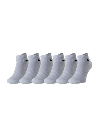 Чоловічі Шкарпетки U NK EVERYDAY CSH ANKL 6PR 132 Білий Nike (260646383)