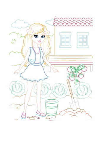 Велика розмальовка для дівчаток. Збірка розмальовок Пегас (268982561)