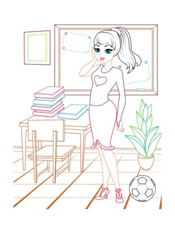 Велика розмальовка для дівчаток. Збірка розмальовок Пегас (268982561)