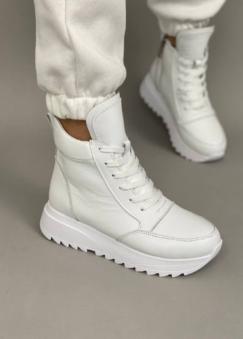 Белые демисезонные кроссовки женские кожаные Fashion