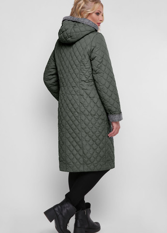 Оливковая зимняя удлиненная куртка Welltre
