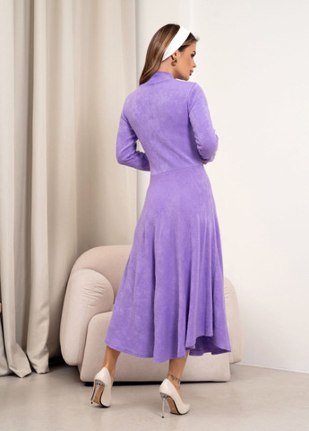 Світло-фіолетова повсякденний сукні ISSA PLUS однотонна