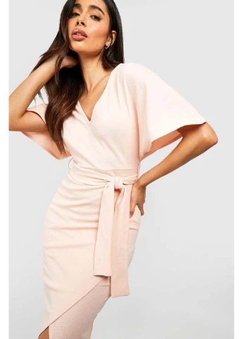 Розовое повседневный платье Boohoo однотонное