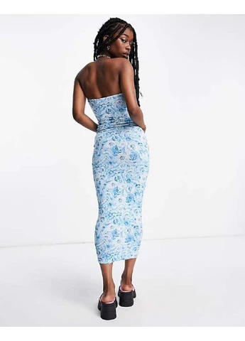 Синя повсякденний сукня Asos з квітковим принтом