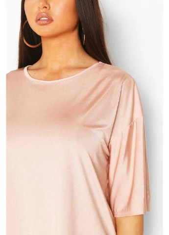 Розовое повседневный платье Boohoo однотонное