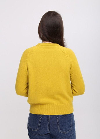Желтый демисезонный свитер женский желтый однотонный прямой джемпер JEANSclub Пряма
