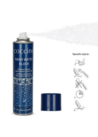 Водовідштовхувальний спрей. Безбарвний. 400 мл Coccine nano water block (269088370)