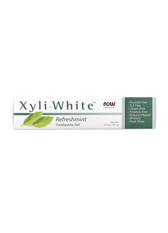 Зубний гель для догляду Xyliwhite Refreshmint Toothpaste Gel - 6.4 oz Now Foods (269117608)