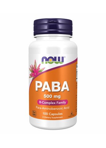 Паба для борьбы со стрессом PABA 500mg - 100 caps Now Foods (269117607)