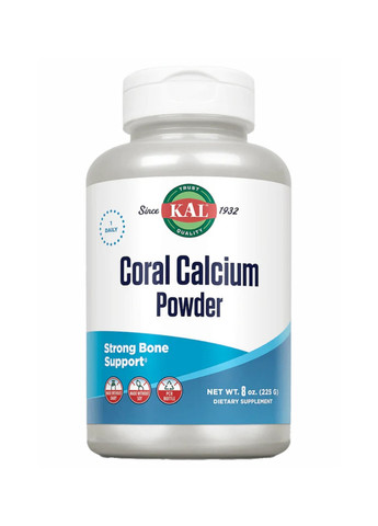 Кораловий кальцій для кісток Coral Calcium Powder 1000mg - 8oz KAL (269117656)
