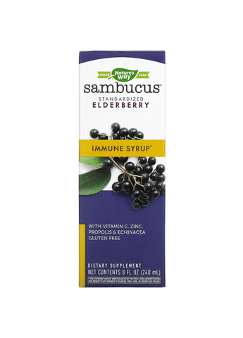 Сироп з екстрактом бузини для імунітету Sambucus Immune Syrup - 8 oz Nature's Way (269117575)