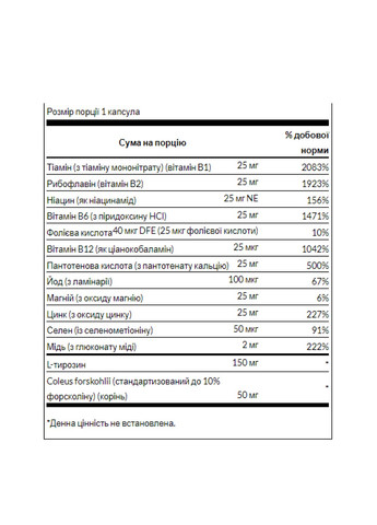 Добавка для нервової системи Thyroid Essentials - 90 caps Swanson (269117678)