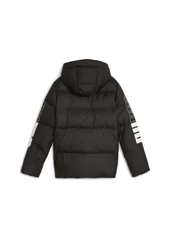 Чорна демісезонна дитяча куртка power youth hooded jacket Puma