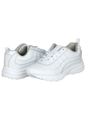 Білі осінні жіночі шкіряні кросівки 739a-2 Bona