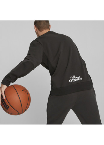 Толстовка Franchise Men’s Basketball Sweatshirt Puma - крой однотонный черный спортивный хлопок, эластан - (269130403)