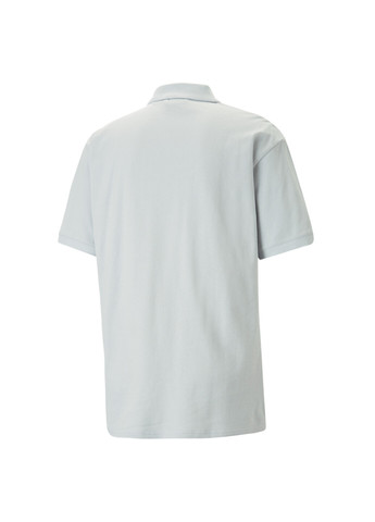Серая футболка-рубашка classics pique shirt men для мужчин Puma однотонная