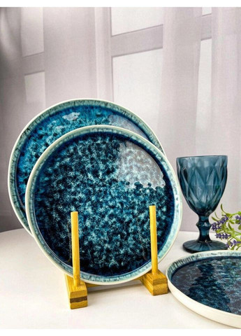 Тарілка Тотем JM-1535-Т 21 см блакитна Olens (269251564)