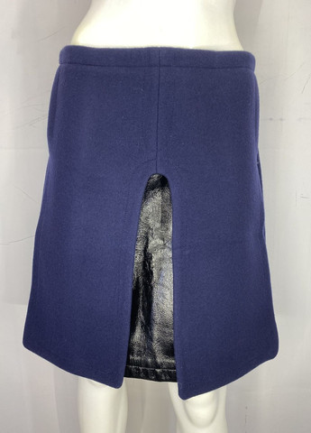 Темно-синяя коктейльный однотонная юбка Aquilano Rimondi а-силуэта (трапеция)
