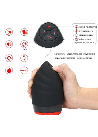 Автоматический оральный мастурбатор с вибрацией и подогревом USB We Love (269267203)