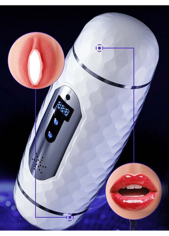 Автоматический двосторонний мужской мастурбатор с подогревом имитация губ и влагалища We Love (269267250)